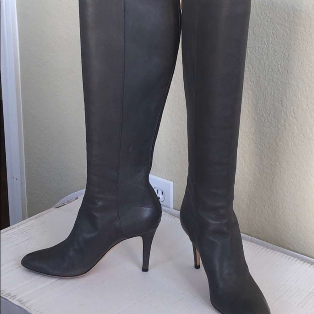 Jimmy Choo grey knee high boots size 37